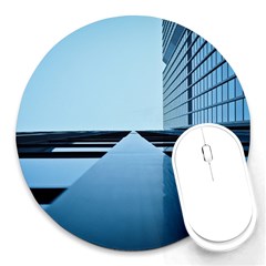 Architecture Modern Building Facade Round Mousepads by BangZart