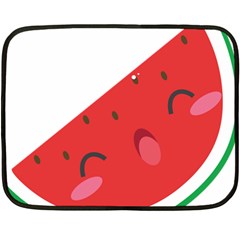 Watermelon Red Network Fruit Juicy Double Sided Fleece Blanket (mini)  by BangZart