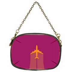 Airplane Jet Yellow Flying Wings Chain Purses (one Side)  by BangZart