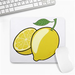 Lemon Fruit Green Yellow Citrus Large Mousepads by BangZart