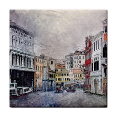 Venice Small Town Watercolor Tile Coasters by BangZart