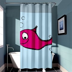 Fish Swarm Meeresbewohner Creature Shower Curtain 36  X 72  (stall)  by BangZart