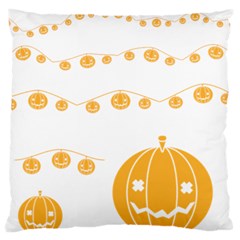 Pumpkin Halloween Deco Garland Standard Flano Cushion Case (one Side) by BangZart