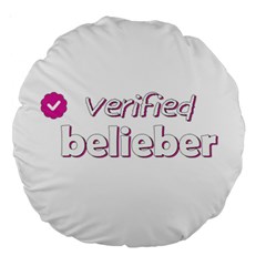 Verified Belieber Large 18  Premium Round Cushions by Valentinaart