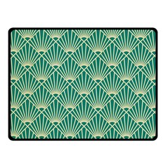 Green Fan  Fleece Blanket (small) by NouveauDesign