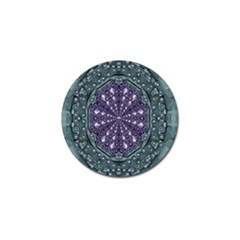 Star And Flower Mandala In Wonderful Colors Golf Ball Marker by pepitasart