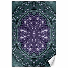 Star And Flower Mandala In Wonderful Colors Canvas 24  X 36  by pepitasart