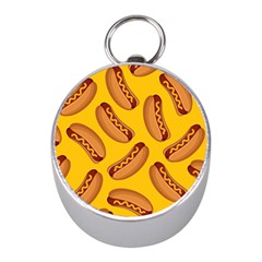 Hot Dog Seamless Pattern Mini Silver Compasses by Celenk