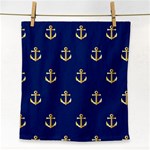 Gold Anchors Background Face Towel Front