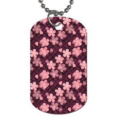 Cherry Blossoms Japanese Style Pink Dog Tag (one Side) by Celenk