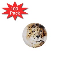 Leopard Animal Art Abstract 1  Mini Buttons (100 Pack)  by Celenk