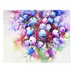 Berries Pink Blue Art Abstract Double Sided Flano Blanket (Large)  Blanket Back