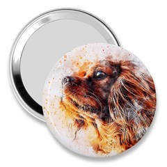 Dog Animal Pet Art Abstract 3  Handbag Mirrors by Celenk