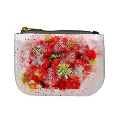 Strawberries Fruit Food Art Mini Coin Purses by Celenk