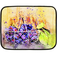 Fruit Plums Art Abstract Nature Fleece Blanket (mini) by Celenk