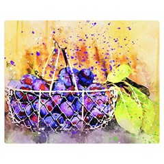 Fruit Plums Art Abstract Nature Double Sided Flano Blanket (medium)  by Celenk