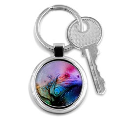 Lizard Reptile Art Abstract Animal Key Chains (round)  by Celenk