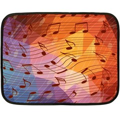 Music Notes Fleece Blanket (mini) by linceazul