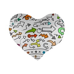 Desktop Pattern Art Graphic Design Standard 16  Premium Heart Shape Cushions by Celenk