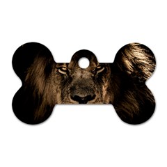 African Lion Mane Close Eyes Dog Tag Bone (two Sides) by Celenk