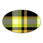 Tartan Abstract Background Pattern Textile 5 Oval Magnet Front