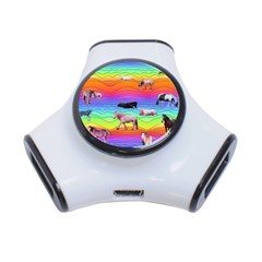 Horses In Rainbow 3-port Usb Hub by CosmicEsoteric