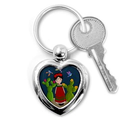 Frida Kahlo Doll Key Chains (heart)  by Valentinaart