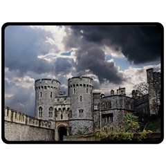 Castle Building Architecture Double Sided Fleece Blanket (large)  by Celenk