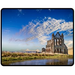 Ruin Church Ancient Architecture Fleece Blanket (medium)  by Celenk