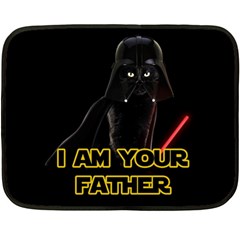 Darth Vader Cat Double Sided Fleece Blanket (mini)  by Valentinaart