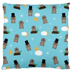 Groundhog Day Pattern Large Cushion Case (two Sides) by Valentinaart