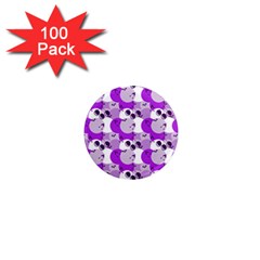 Purple Cherry Dots 1  Mini Magnets (100 Pack)  by snowwhitegirl