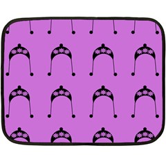 Violet Flower Hat Double Sided Fleece Blanket (mini)  by snowwhitegirl