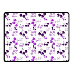 Purple Cherries Fleece Blanket (small) by snowwhitegirl