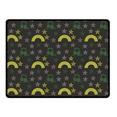 Music Star Dark Grey Double Sided Fleece Blanket (small)  by snowwhitegirl