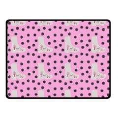 Deer Boots Pink Grey Double Sided Fleece Blanket (small)  by snowwhitegirl