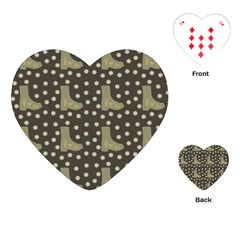 Charcoal Boots Playing Cards (heart)  by snowwhitegirl