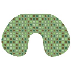 Green Brown  Eggs On Green Travel Neck Pillows by snowwhitegirl