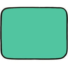 Seafoamy Green Double Sided Fleece Blanket (mini)  by snowwhitegirl