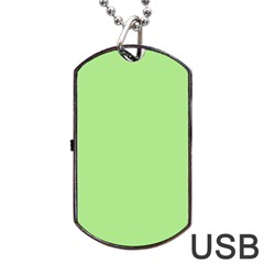 Meadow Green Dog Tag Usb Flash (one Side) by snowwhitegirl