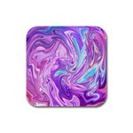 Abstract Art Texture Form Pattern Rubber Square Coaster (4 pack)  Front