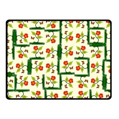 Plants And Flowers Fleece Blanket (small) by linceazul