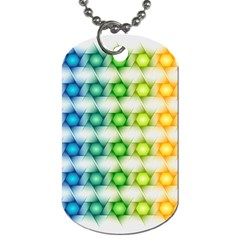 Background Colorful Geometric Dog Tag (one Side) by Nexatart