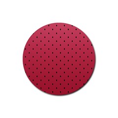 Watermelon Minimal Pattern Rubber Coaster (round)  by jumpercat