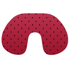 Watermelon Minimal Pattern Travel Neck Pillows by jumpercat