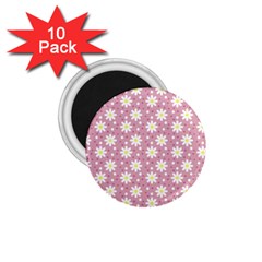 Daisy Dots Pink 1 75  Magnets (10 Pack)  by snowwhitegirl