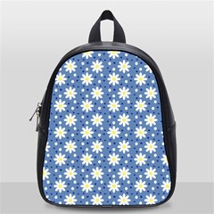 Daisy Dots Blue School Bag (small) by snowwhitegirl