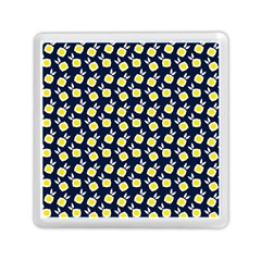 Square Flowers Navy Blue Memory Card Reader (square)  by snowwhitegirl