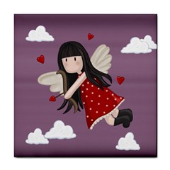 Cupid Girl Tile Coasters by Valentinaart