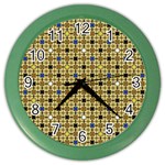 Persian Blocks Desert Color Wall Clocks Front